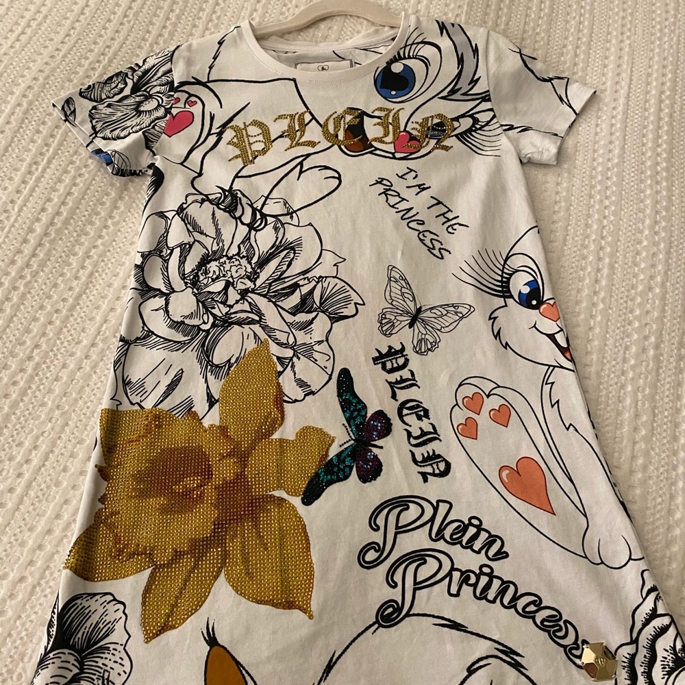 Philipp Plein Junior Princess jeweled shirt.
